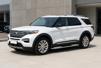 Ford Explorer 2019- гг. Боковые Подножки Tayga V2 (2 шт., Алюминий) фото 1