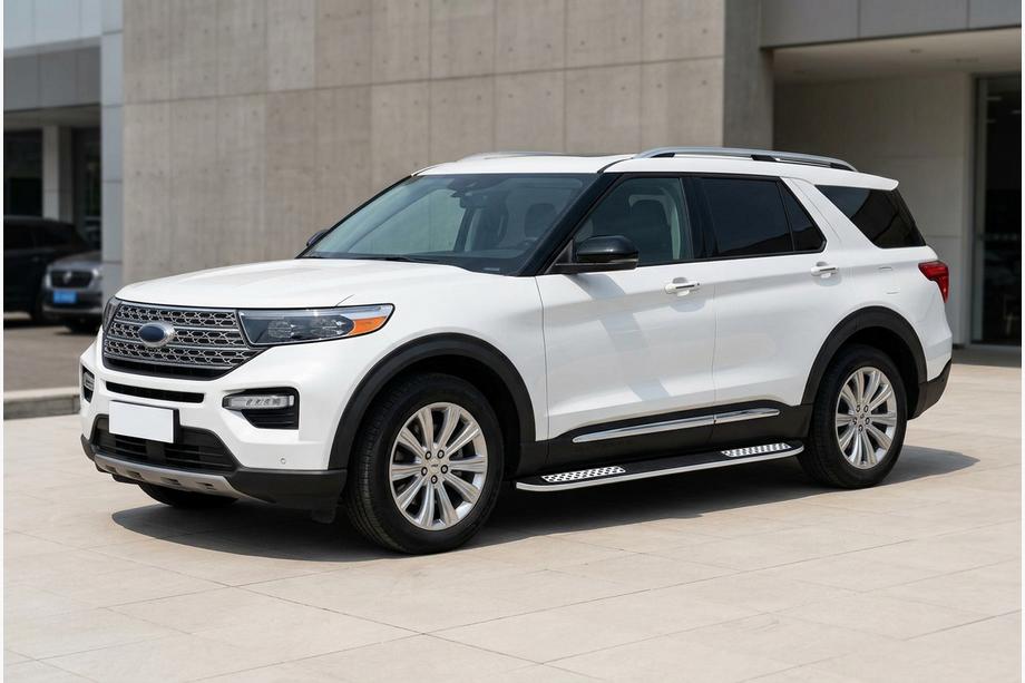 Ford Explorer 2019- гг. Боковые Подножки Tayga V2 (2 шт., Алюминий) Image