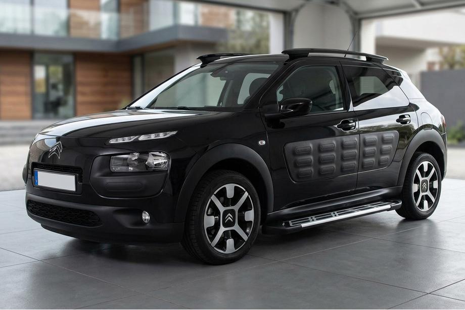 Citroen Cactus 2014-2020 гг. Боковые Подножки Sunrise (2 шт., Алюминий) Фото 1