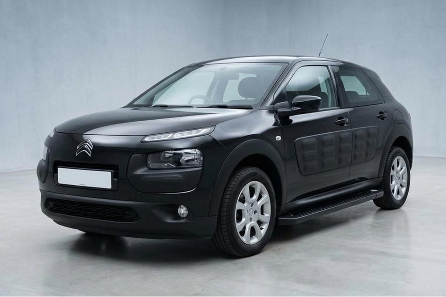 Citroen Cactus 2014-2020 гг. Боковые Подножки Allmond Black (2 шт., Алюминий) Фото 1