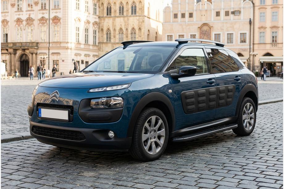Citroen Cactus 2014-2020 гг. Боковые пороги Bosphorus Black (2 шт., алюминий) Фото 1