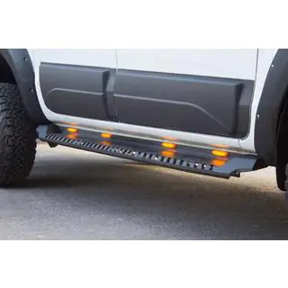 Боковые пороги Dakar V1 с LED (2 шт, металл) SsangYong Musso ІІ 2018- гг. фото 2