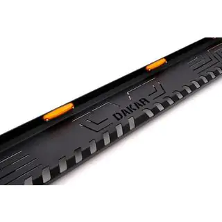 Боковые пороги Dakar V1 с LED (2 шт, металл) Isuzu D-Max 2002-2011 гг. фото 4