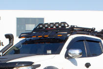 Mitsubishi L200 2006-2015 гг. Козырек лобового стекла Dakar (LED) фото 1