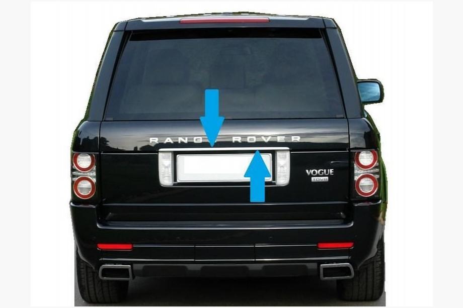 Range Rover III L322 2002-2012 гг. Хромированная накладка над номером (нержавейка) Image