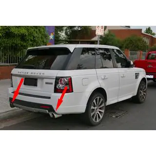 Насадки на выхлоп V2 (2 шт, нержавейка) Range Rover Sport 2005-2013 гг. фото 1