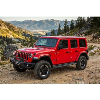 Боковые пороги Bosphorus Black (2 шт., алюминий) Jeep Wrangler 2018- гг. фото 1