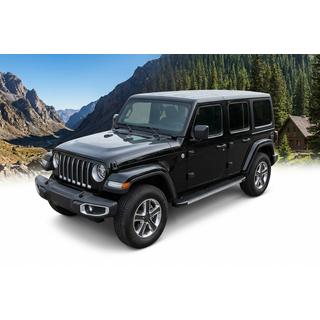 Боковые Подножки Maya V1 (2 шт., Алюминий) Jeep Wrangler 2018- гг. фото 1