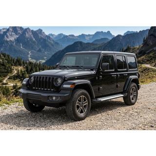 Боковые Подножки Line (2 шт., Алюминий) Jeep Wrangler 2018- гг. фото 1