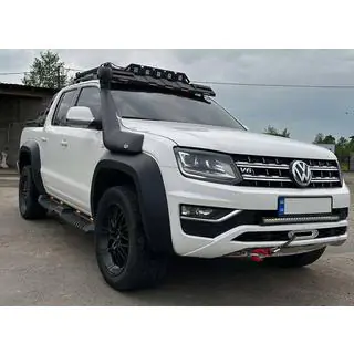 Козырек лобового стекла под багажник DAKAR (LED) Volkswagen Amarok 2010-2022 гг. фото 2