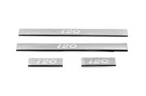 Hyundai I-20 2008-2012 гг. Накладки на пороги Carmos V2 (4 шт, нержавейка) фото 2