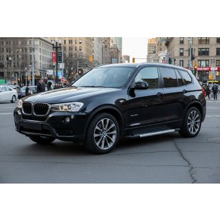 Боковые Подножки Vision New Grey (2 шт., Алюминий) BMW X3 F25 2011-2018 гг. фото 1