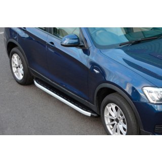 Боковые Подножки Fullmond (2 шт., Алюминий) BMW X3 F25 2011-2018 гг. фото 1