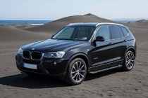 BMW X3 F25 2011-2018 гг. Боковые Подножки Allmond Black (2 шт., Алюминий) фото 1