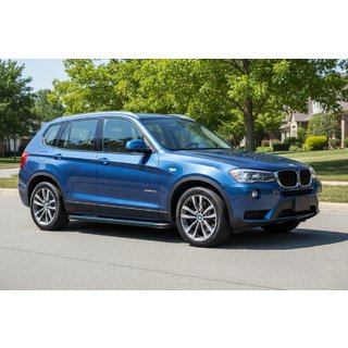 Боковые Подножки Maya Blue (2 шт., Алюминий) BMW X3 F25 2011-2018 гг. фото 1