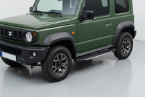 Suzuki Jimny 2018- гг. Боковые Подножки Bosphore Grey (2 шт., Алюминий) фото 1