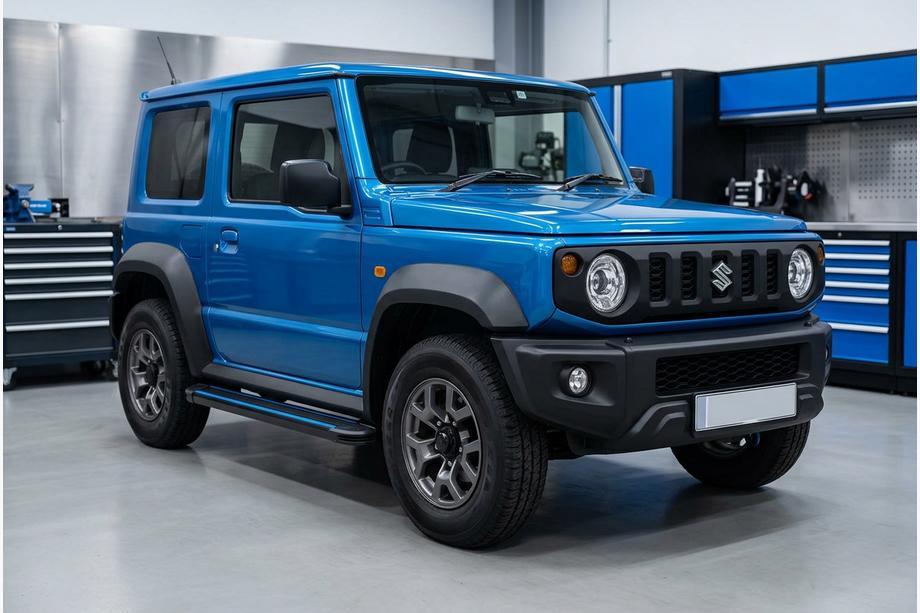 Suzuki Jimny 2018- гг. Боковые Подножки Maya Blue (2 шт., Алюминий) Image