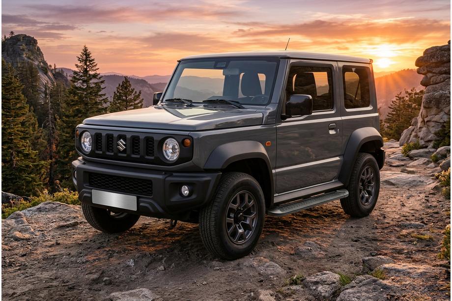 Suzuki Jimny 2018- гг. Боковые Подножки Allmond Black (2 шт., Алюминий) Image