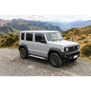 Боковые пороги Allmond Grey (2 шт., алюминий) Suzuki Jimny 2018- гг. фото 1