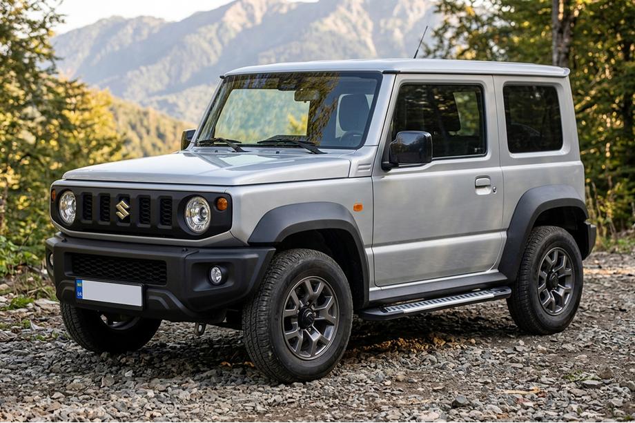 Suzuki Jimny 2018- гг. Боковые Подножки Line (2 шт., Алюминий) Image