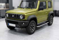 Suzuki Jimny 2018- гг. Боковые Подножки Tayga Grey (2 шт., Алюминий) фото 1