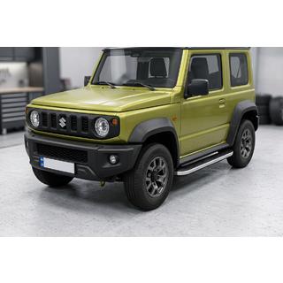 Боковые Подножки Tayga Grey (2 шт., Алюминий) Suzuki Jimny 2018- гг. фото 1