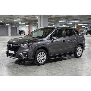 Боковые Подножки Bosphore Black (2 шт., Алюминий) Suzuki SX4 S-Cross 2021- гг. фото 1