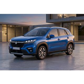 Боковые Подножки Maya Blue (2 шт., Алюминий) Suzuki SX4 S-Cross 2021- гг. фото 1