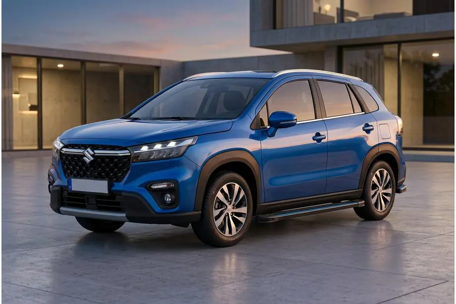 Suzuki SX4 S-Cross 2021- гг. Боковые Подножки Maya Blue (2 шт., Алюминий) Image