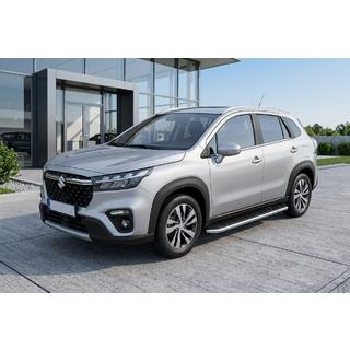 Боковые Подножки Maydos V1 (2 шт., Алюминий) Suzuki SX4 S-Cross 2021- гг. фото 1