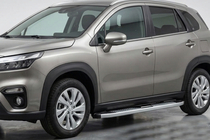 Suzuki SX4 S-Cross 2021- гг. Боковые Подножки Mevsim Grey (2 шт., Алюминий) фото 1