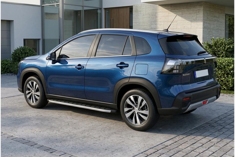 Suzuki SX4 S-Cross 2021- гг. Боковые Подножки Fullmond (2 шт., Алюминий) Фото 1