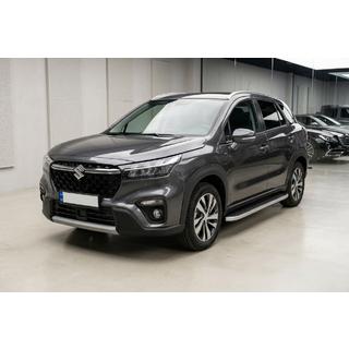 Боковые Подножки Tayga Grey (2 шт., Алюминий) Suzuki SX4 S-Cross 2021- гг. фото 1
