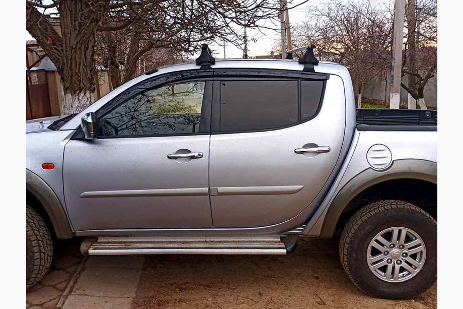 Mitsubishi L200 2006-2015 гг. Ветровики на окна (4 шт., Sunplex Sport) Фото 1