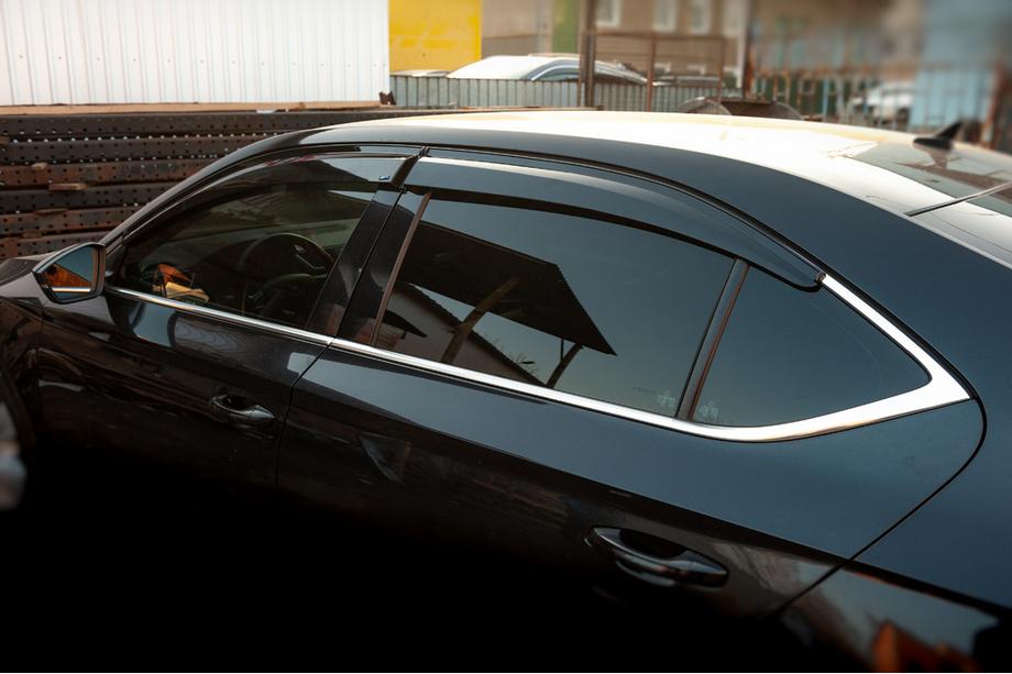 Skoda Superb 2015-2024 гг. Ветровики SD (4 шт., Sunplex Sport) Фото 6