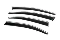 Citroen C-Elysee 2013-2022 гг. Ветровики с хромированным молдингом (4 шт., Sunplex Chrome) фото 9