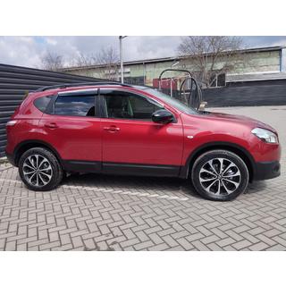 Ветровики с хромированным молдингом (4 шт., Sunplex Chrome) Nissan Qashqai 2010-2014 гг. фото 3