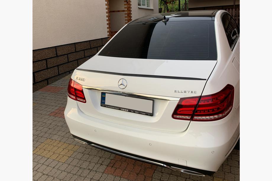 Mercedes E-class W212 2009-2016 гг. Спойлер Lip (Sunplex, Черный) (130,5см x 5,8см) Фото 2