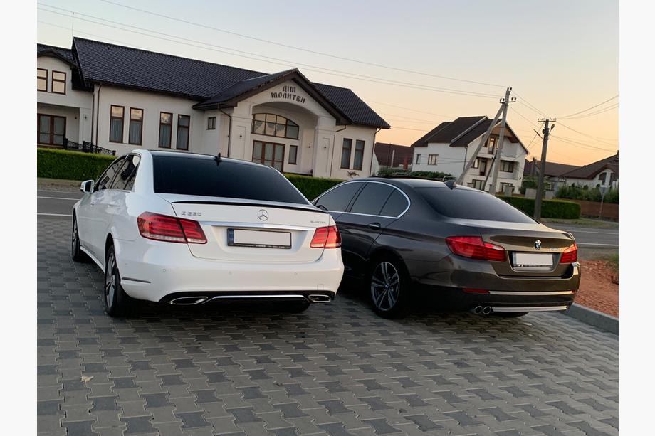 Mercedes E-class W212 2009-2016 гг. Спойлер Lip (Sunplex, Черный) (130,5см x 5,8см) Фото 4