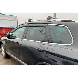 Ветровики на окна (4 шт, HIC) Porsche Cayenne 2010-2017 гг. фото 3
