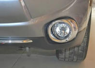 Mitsubishi Outlander 2012-2021 гг. Хромированные накладки на противотуманные фары Libao 2015-2021 (пластик) фото 2