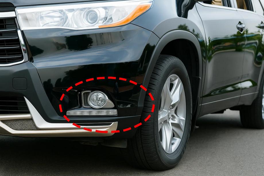 Toyota Highlander 2013-2019 гг. Накладки на противотуманные фары Libao (2013-2016 ABS) Фото 1