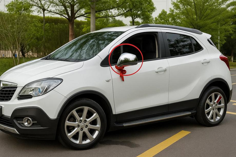 Opel Mokka 2012-2021 гг. Накладки на зеркала Libao (2 шт., пластик) Фото 3