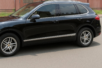 Porsche Cayenne 2010-2017 гг. Дверные молдинги Libao (4 шт, пластик) фото 1