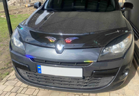 Renault Megane III 2009-2016 гг. Дефлектор капота 2009-2013 (EuroCap) фото 3