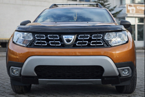 Dacia Duster 2018-2024 гг. Накладки на противотуманные фары (ABS, серые) фото 2