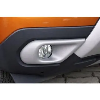 Накладки на противотуманные фары (ABS, серые) Dacia Duster 2018-2024 гг. фото 1