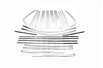 Toyota Land Cruiser Prado 150 2009-2023 гг. Полный комплект хромированных окантовок стекол фото 4