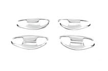 Hyundai Santa Fe 3 2012-2018 гг. Хромированные накладки под ручки (4 шт, ABS) фото 1