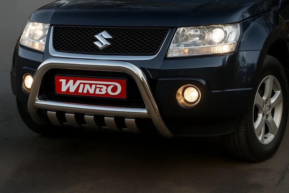Suzuki Grand Vitara 2005-2017 гг. Защита переднего бампера Winbo (нержавейка) Image